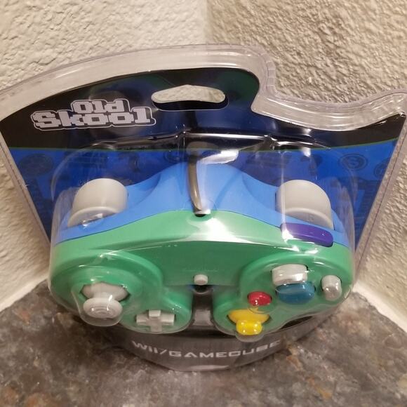 Gamecube Controller, Green (NEW) - Nintendo - Old Skool - Picture 3 of 7